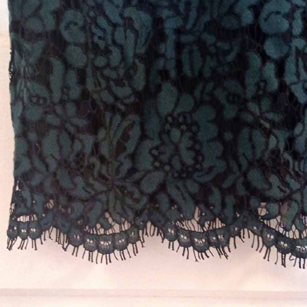 Banana Republic Dark Green Lace Midi Dress - Picture 3 of 12